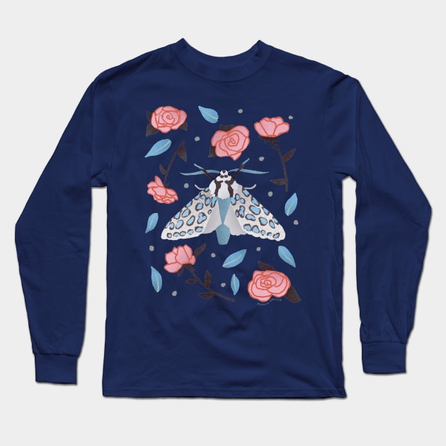 Silver-spotted Tiger Moth Long Sleeve T-Shirt by Annelie